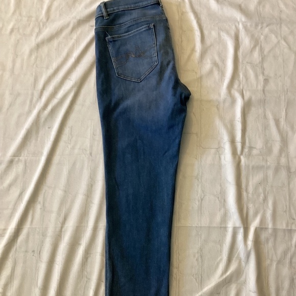 PATCH STRETCHY DISTRESSED JEANS (Size: 10) ( Sea Blue) PREOWNED - Picture 5 of 6